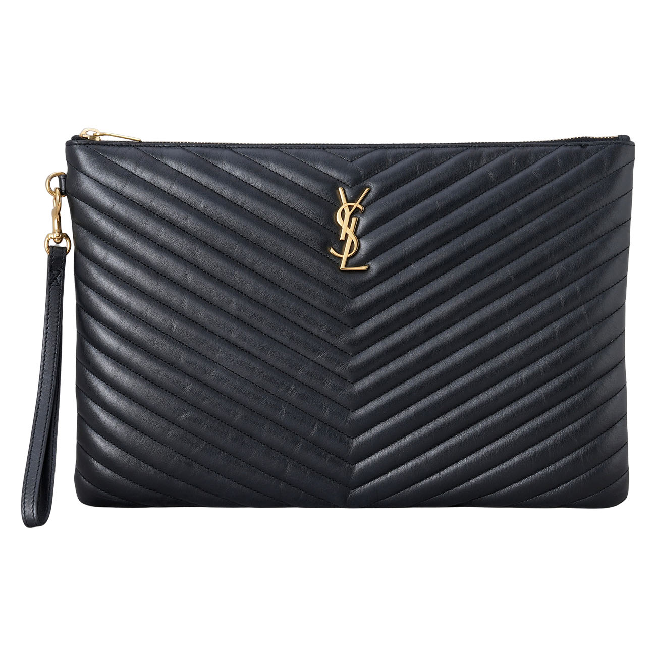 YVES SAINT LAURENT(USED)생로랑 440222 모노그램 쉐브론 클러치
